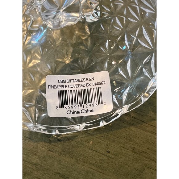 Mikasa Pineapple Crystal Covered Box 5.5" Decorative Dish - Picture 4 of 5